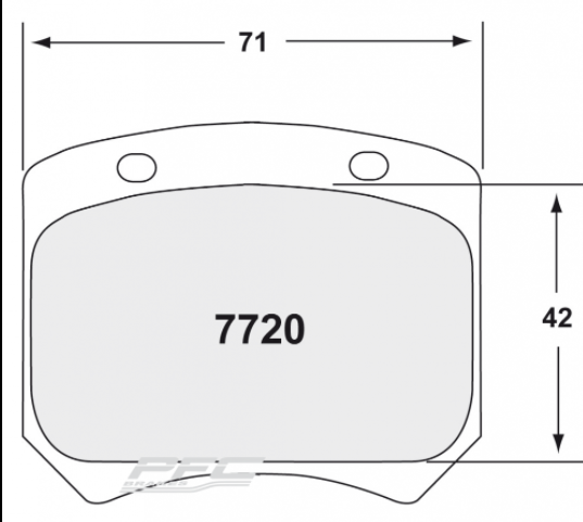 PFC 7720.332.15.44 7720 гальмівні колодки задні 332 CMPD 15mm для MINI 2-piston caliper /Morgan/TVR Photo-0 