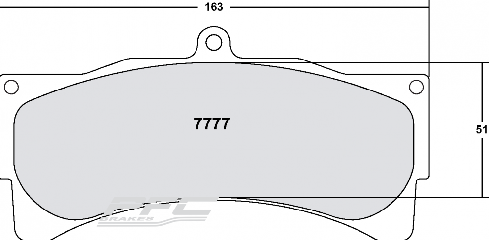 PFC 7777.11.25.44 гальмівні колодки передні RACE 11 CMPD 25mm для PORSCHE 996 GT3 / RS / FERRARI 550 Photo-1 