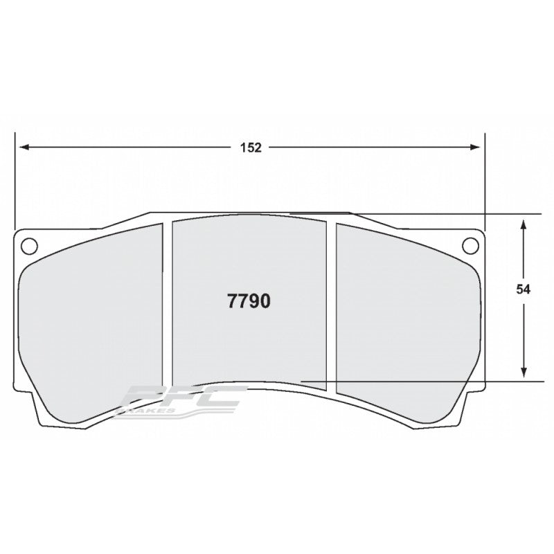 PFC 7790.82.25.44 Передні гальмівні колодки RACING 82 CMPD 25 мм для BMW M3 GT4/McLaren 570s GT4 Photo-1 