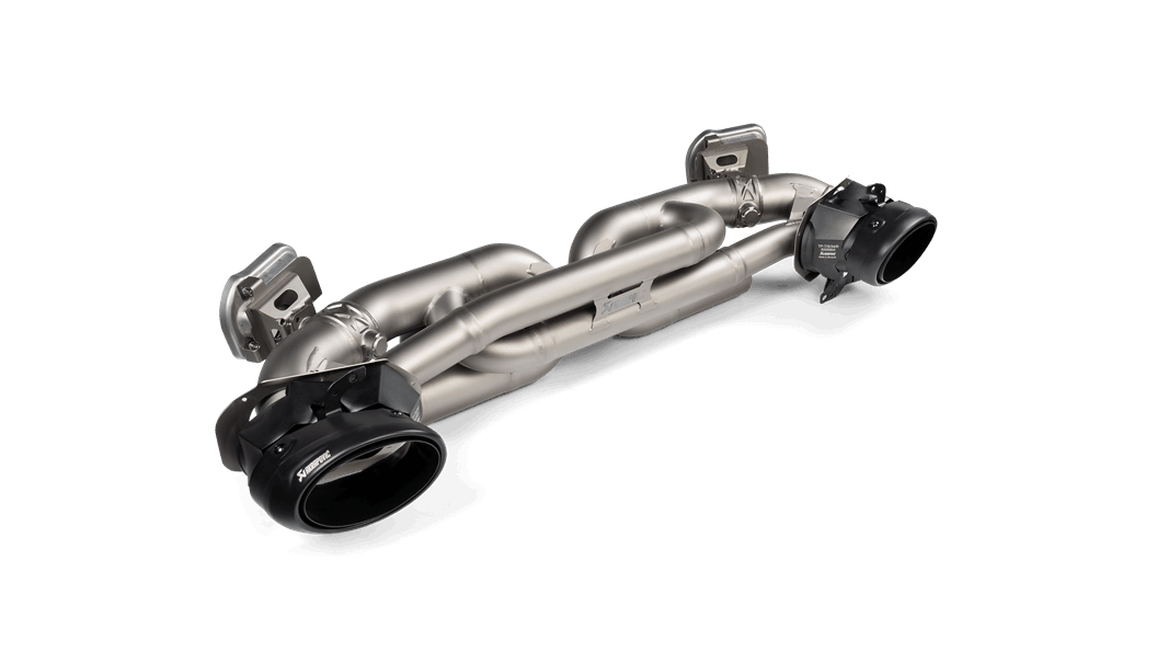 AKRAPOVIC TP-T/S/33 Комплект насадок вихлопної труби (титан) для PORSCHE 911 Turbo / Turbo S / Cabriolet / Sport Classic (992) 2020-2024 Photo-1 