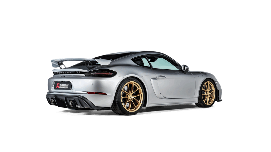 AKRAPOVIC TP-T/S/28 Комплект насадок вихлопної труби (титан) для PORSCHE 718 Cayman GTS 4.0 / Boxster GTS 4.0 2020-2024 Photo-1 