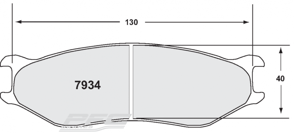 PFC 7934.81.19.44 Гальмівні колодки RACE 81 CMPD 19mm ZR34, ZR41 & ZR94 s (40mm radial depth) Photo-1 