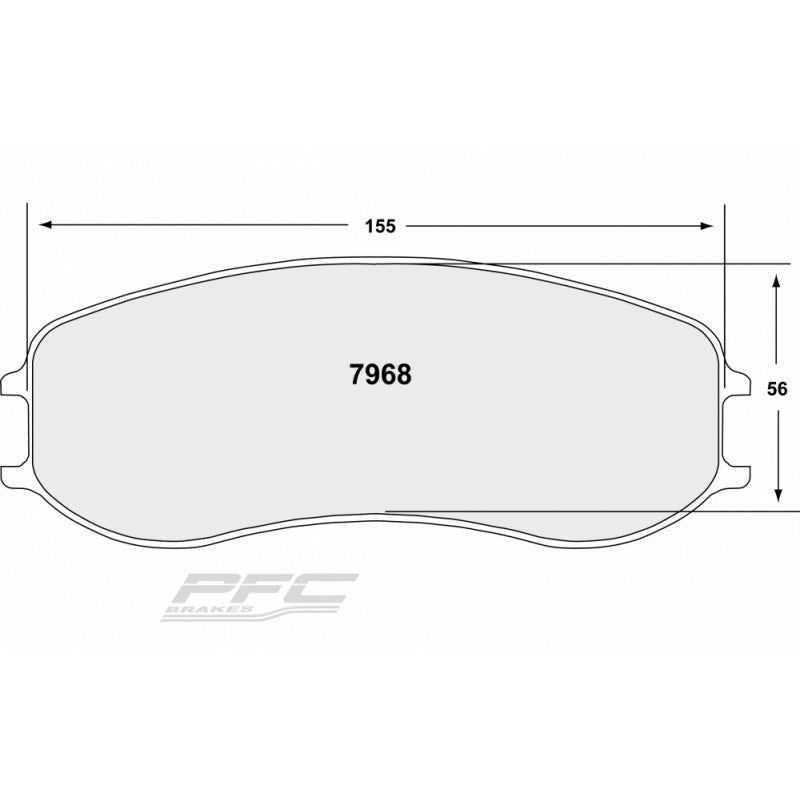 PFC 7968.82.28.44 Передні гальмівні колодки RACING 82 CMPD 28 мм для PORSCHE Cayman GT4/991 Cup with ABS Photo-1 