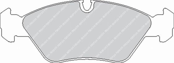 FERODO FCP256H Передні гальмівні колодки DS2500 для BMW M3 (E30) / M 535i (E28) / M 635Csi (E24) Photo-0 