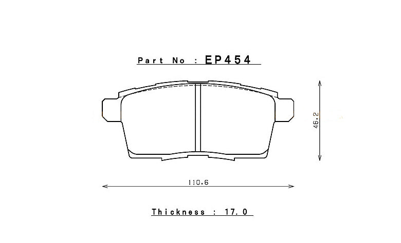 ENDLESS EP454SSY Гальмівні колодки задні для MAZDA CX-7 (07-12) Photo-1 