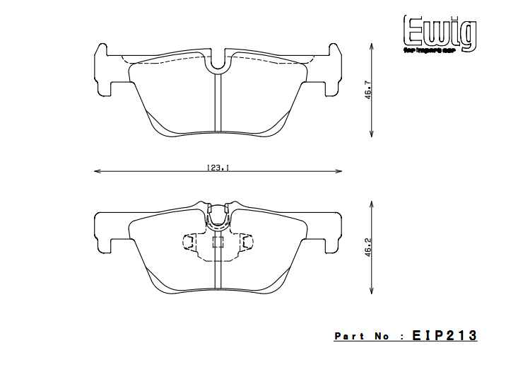 ENDLESS EIP213MX72 Гальмівні колодки задні для BMW F30/F31 Photo-1 