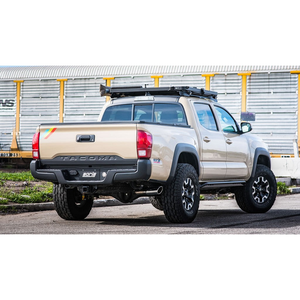 BORLA 140680 Вихлопна система Cat-Back, Tacoma 3.5L Crew Cab Short Bed Насадка №36, 2016, звук S-Ty Photo-1 