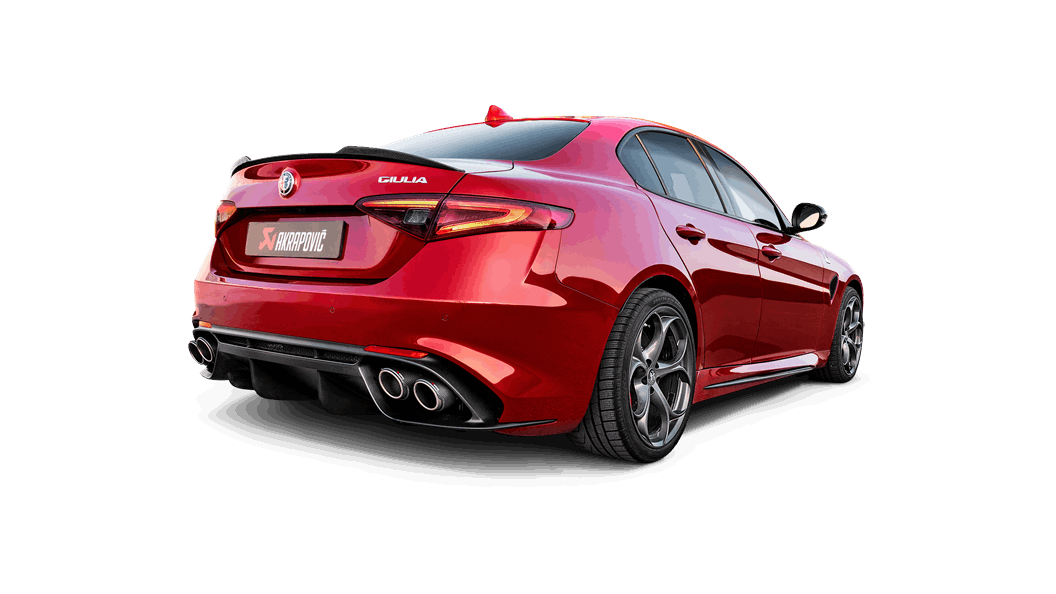 AKRAPOVIC S-AR/TI/7H Вихлопна система Slip-On Line (Titanium) ALFA ROMEO Giulia Quadrifoglio 2018-2020 рр. Photo-2 