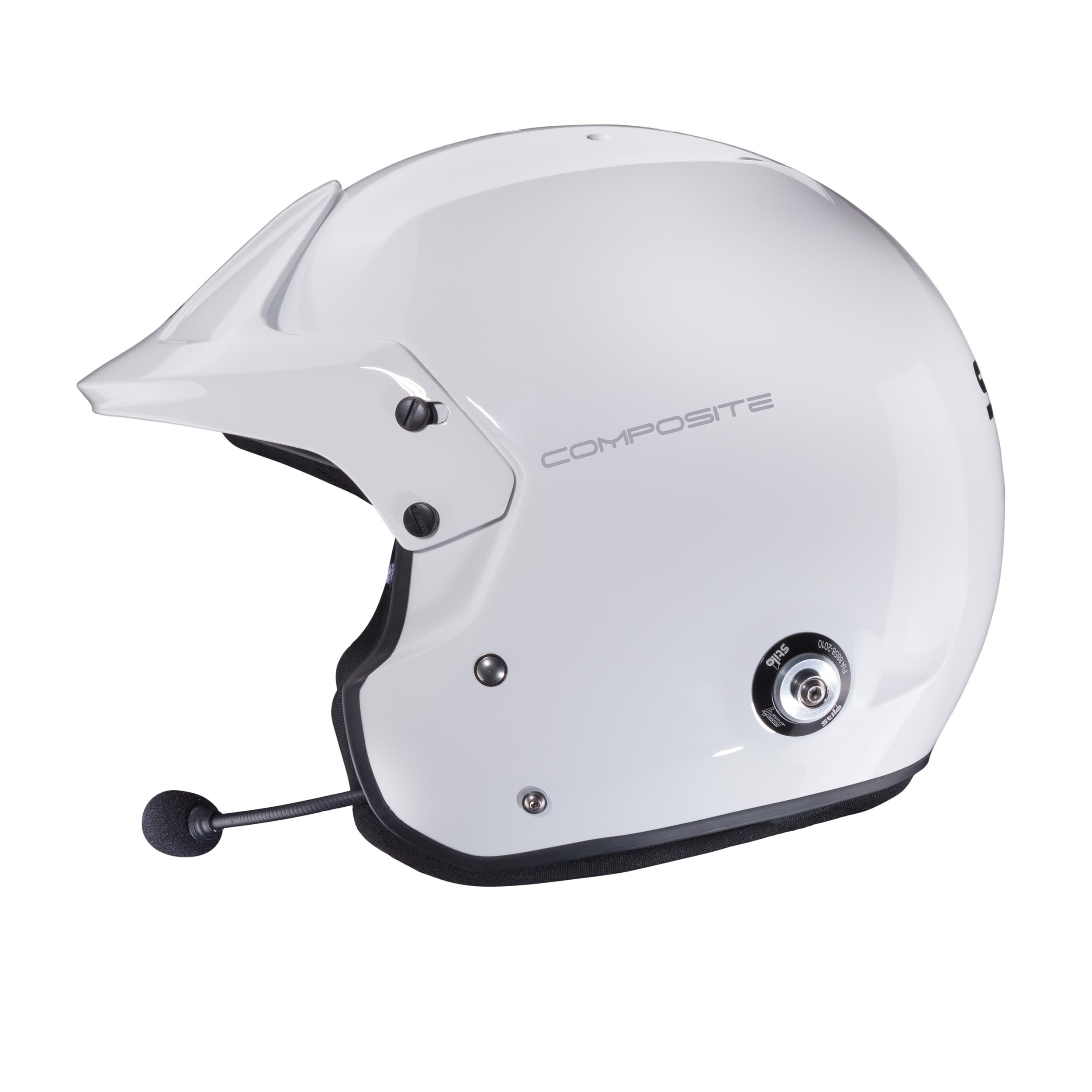 STILO AA0112EG2T640101 Шолом для гонок VENTI TROPHY PLUS, відкрите обличчя, інтерком, FIA/Snell 2020, білий/чорний, розмір 64 Photo-3 