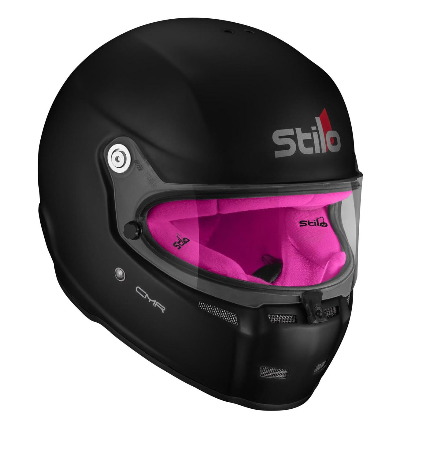 STILO AA0719AH2P56PNK Шолом для картингу ST5 CMR, Snell CMR2016, матовий чорний/рожевий внутрішній, розмір 56 Photo-3 