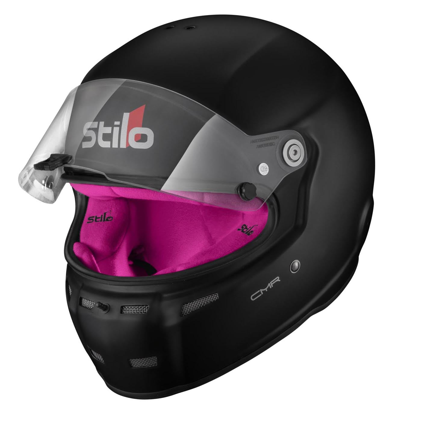 STILO AA0719AH2P56PNK Шолом для картингу ST5 CMR, Snell CMR2016, матовий чорний/рожевий внутрішній, розмір 56 Photo-4 