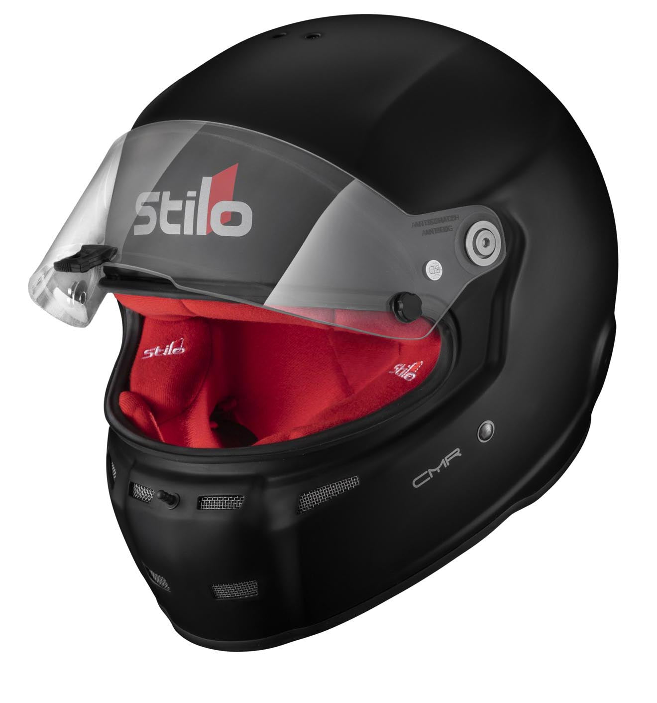 STILO AA0719AH2P55RED Шолом для картингу ST5 CMR, Snell CMR2016, матовий чорний/червоний внутрішній, розмір 55 Photo-4 