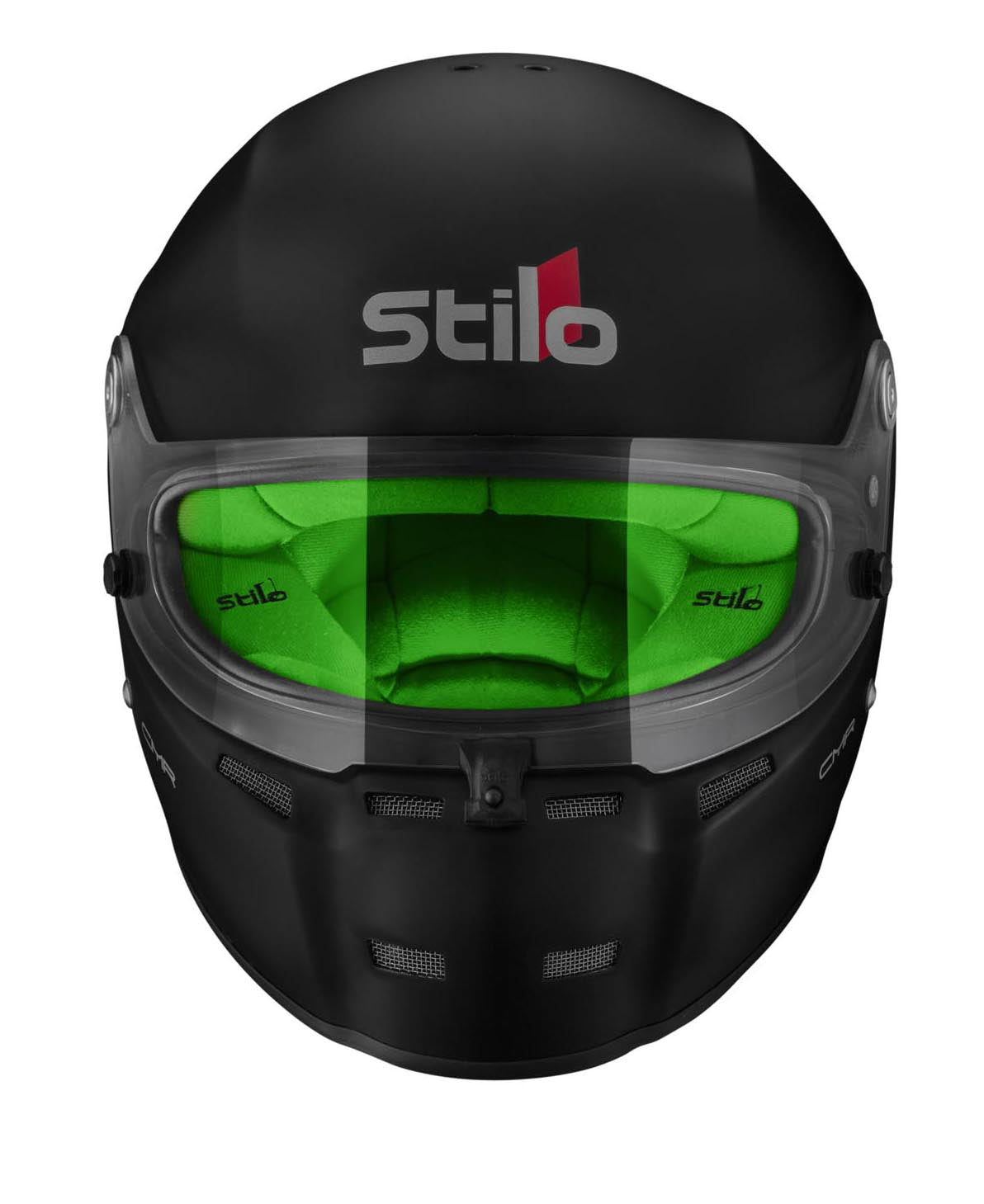 STILO AA0719AH2P55GRE Шолом для картингу ST5 CMR, Snell CMR2016, матовий чорний/зелений внутрішній, розмір 55 Photo-1 