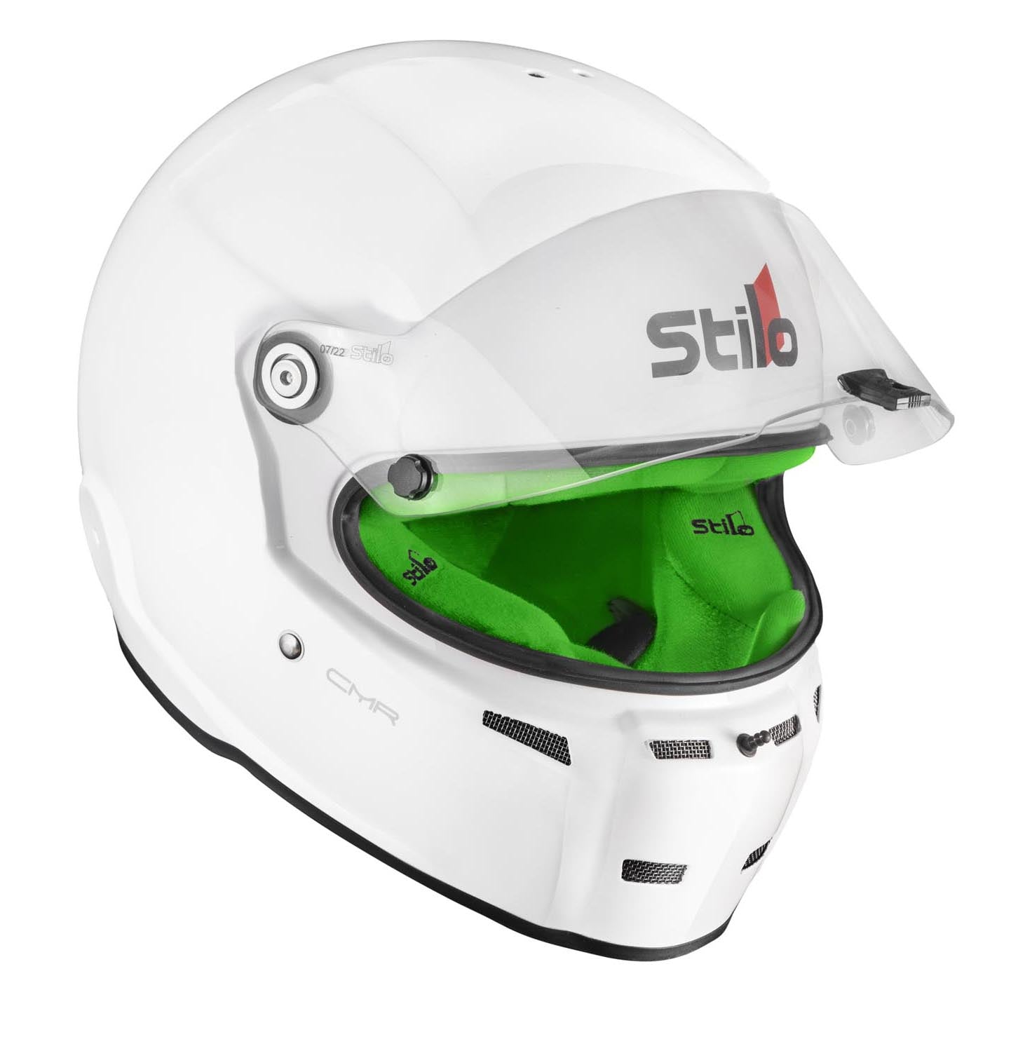 STILO AA0721AH2P59GRE Шолом для картингу ST5 CMR, Snell CMR2016, білий/зелений внутрішній, розмір 59 Photo-3 