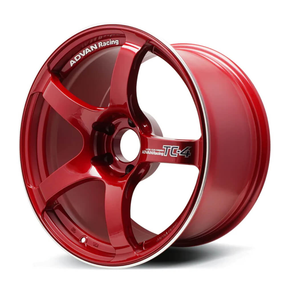 ADVAN YAD8J38WR Колісний диск V3556 TC4 18x9. 5 ET38 5-120 RACING CANDY RED (NO RING) Photo-0 