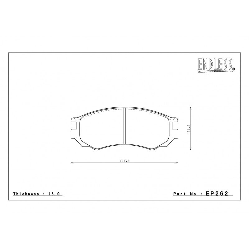 ENDLESS EP262SSY NISSAN PULSAR (RNN14) Гальмівні колодки передні SSY Photo-0 