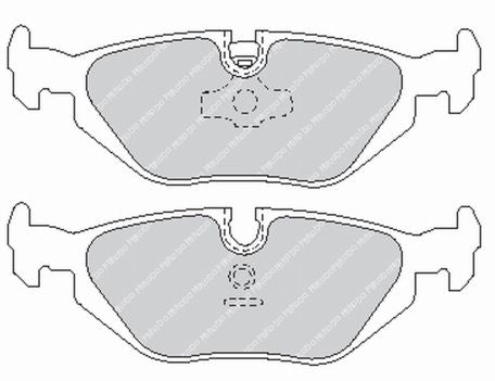 FERODO FCP850H Ds2500 Колодки зад для BMW E36 318-323 / E39 520-535 / Z3 Photo-0 