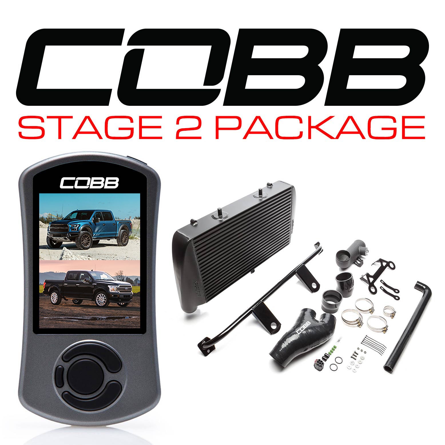 COBB FOR0050020BK-NI Пакет потужності Stage 2 Чорний для FORD F-150 Ecoboost Raptor / Limited Photo-1 