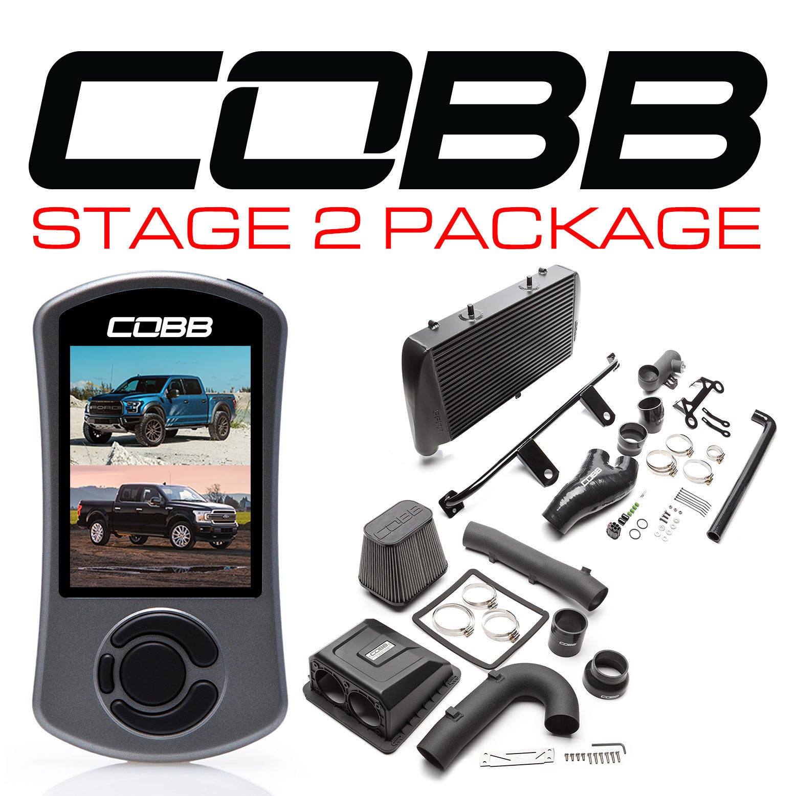 COBB FOR0050020BK-TCM Пакет потужності Stage 2 Чорний для FORD F-150 Ecoboost Raptor / Limited Photo-0 