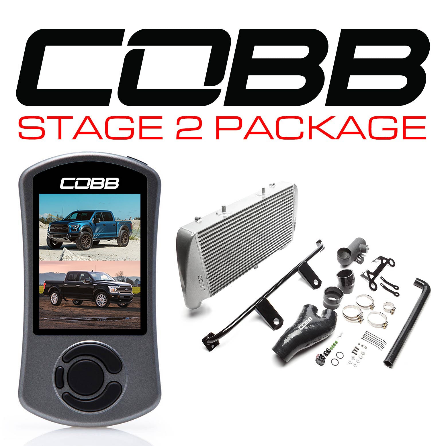 COBB FOR0050020SL-NI Пакет потужності Stage 2 Срібний для FORD F-150 Ecoboost Raptor / Limited Photo-0 