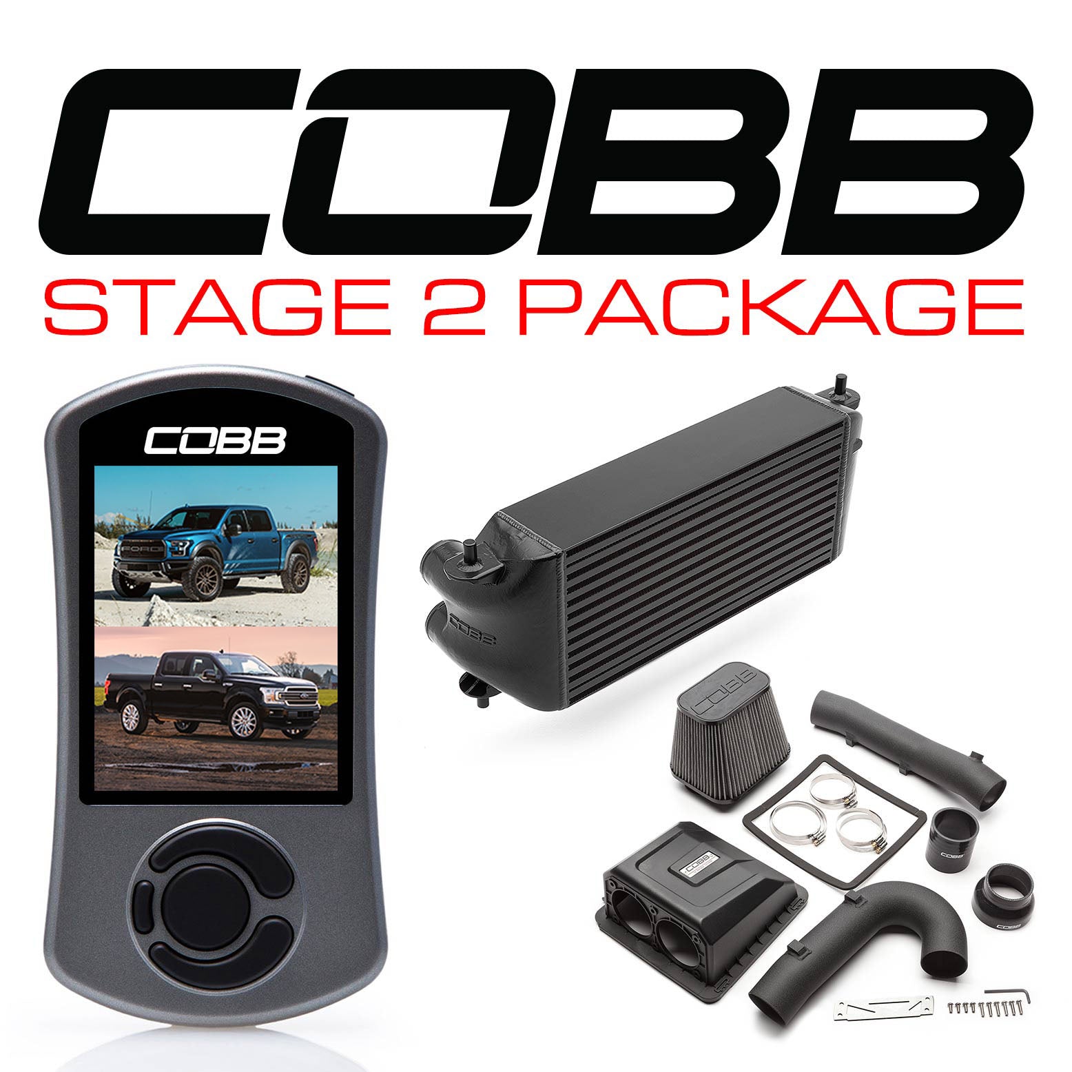 COBB FOR0050S20BK-TCM Пакет потужності Stage 2 Чорний для FORD F-150 Ecoboost Raptor / Limited Photo-1 