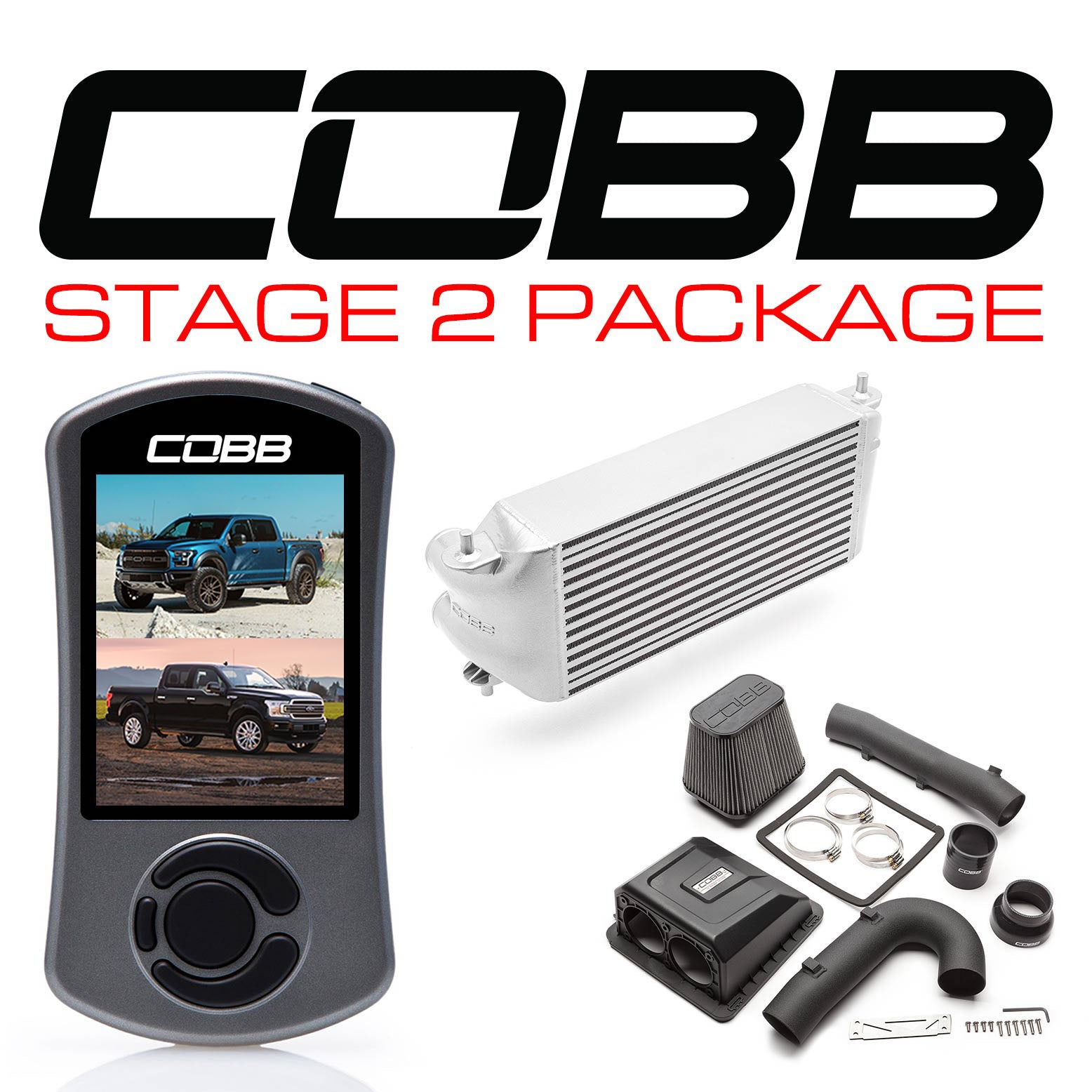 COBB FOR0050S20SL Пакет потужності Stage 2 Срібний для FORD F-150 Ecoboost Raptor / Limited Photo-0 