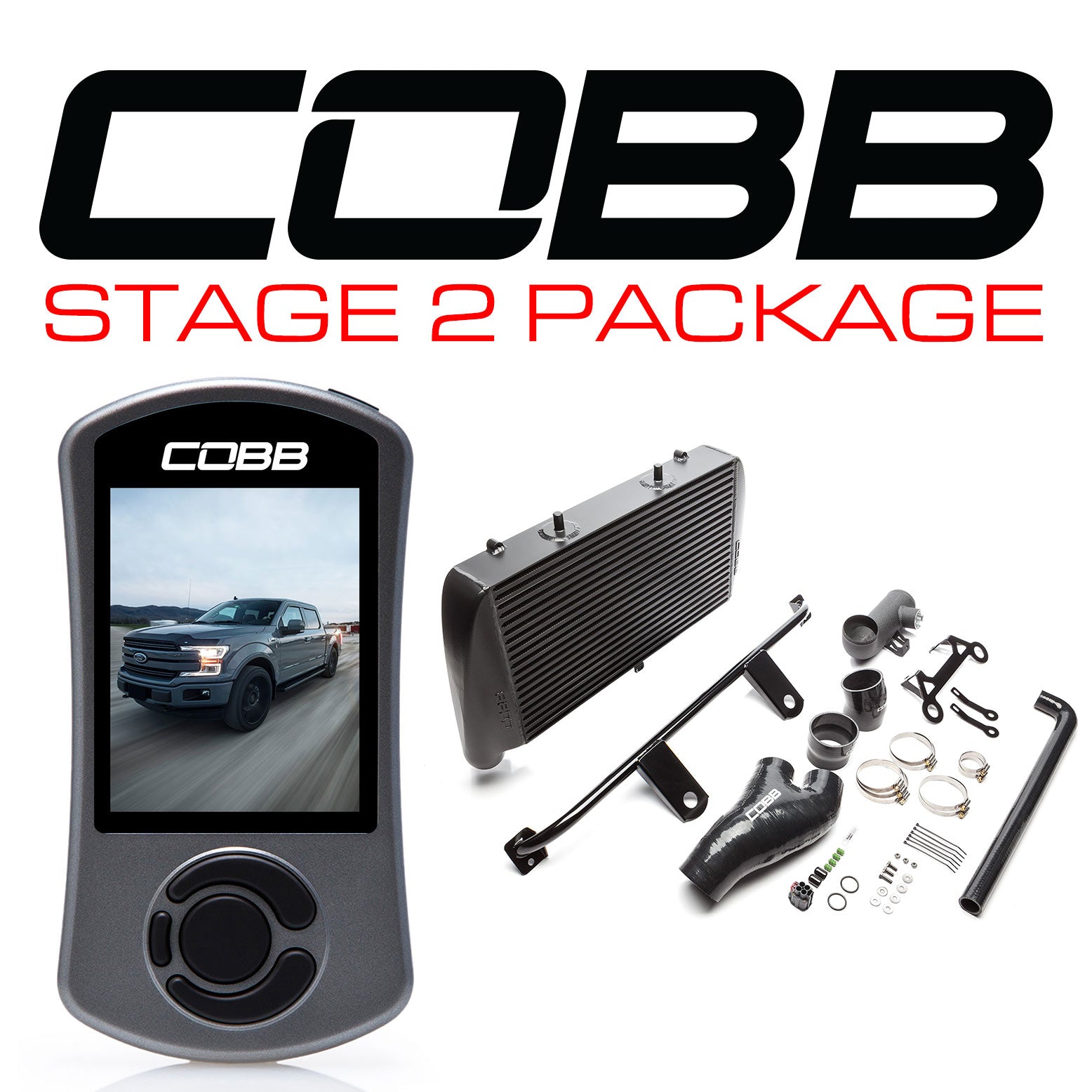 COBB FOR0060020BK-NI Пакет потужності Stage 2 Чорний для FORD F-150 Ecoboost 3.5L 2017-2019 Photo-1 