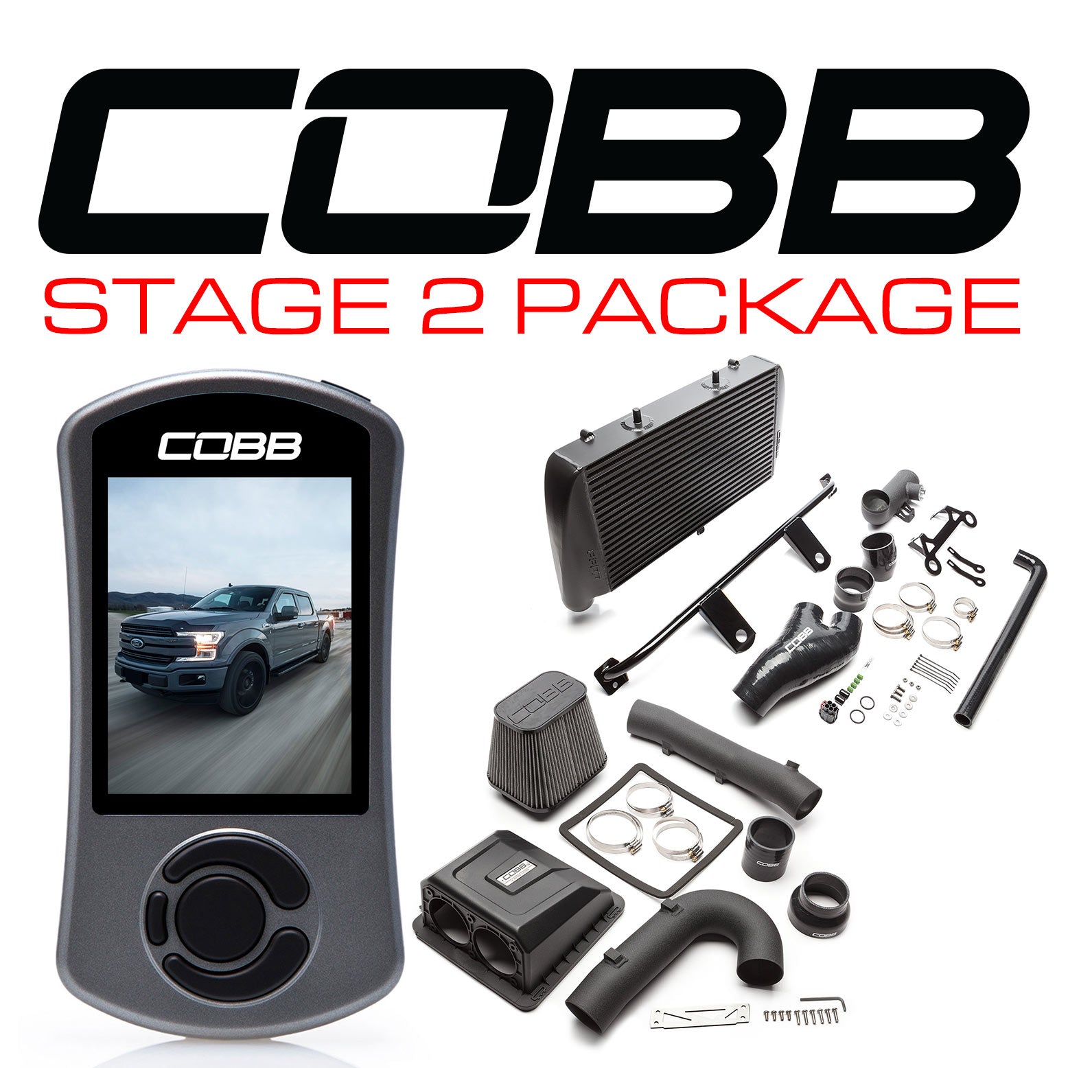 COBB FOR0060020BK Пакет потужності Stage 2 Чорний для FORD F-150 Ecoboost 3.5L 2017-2019 Photo-1 