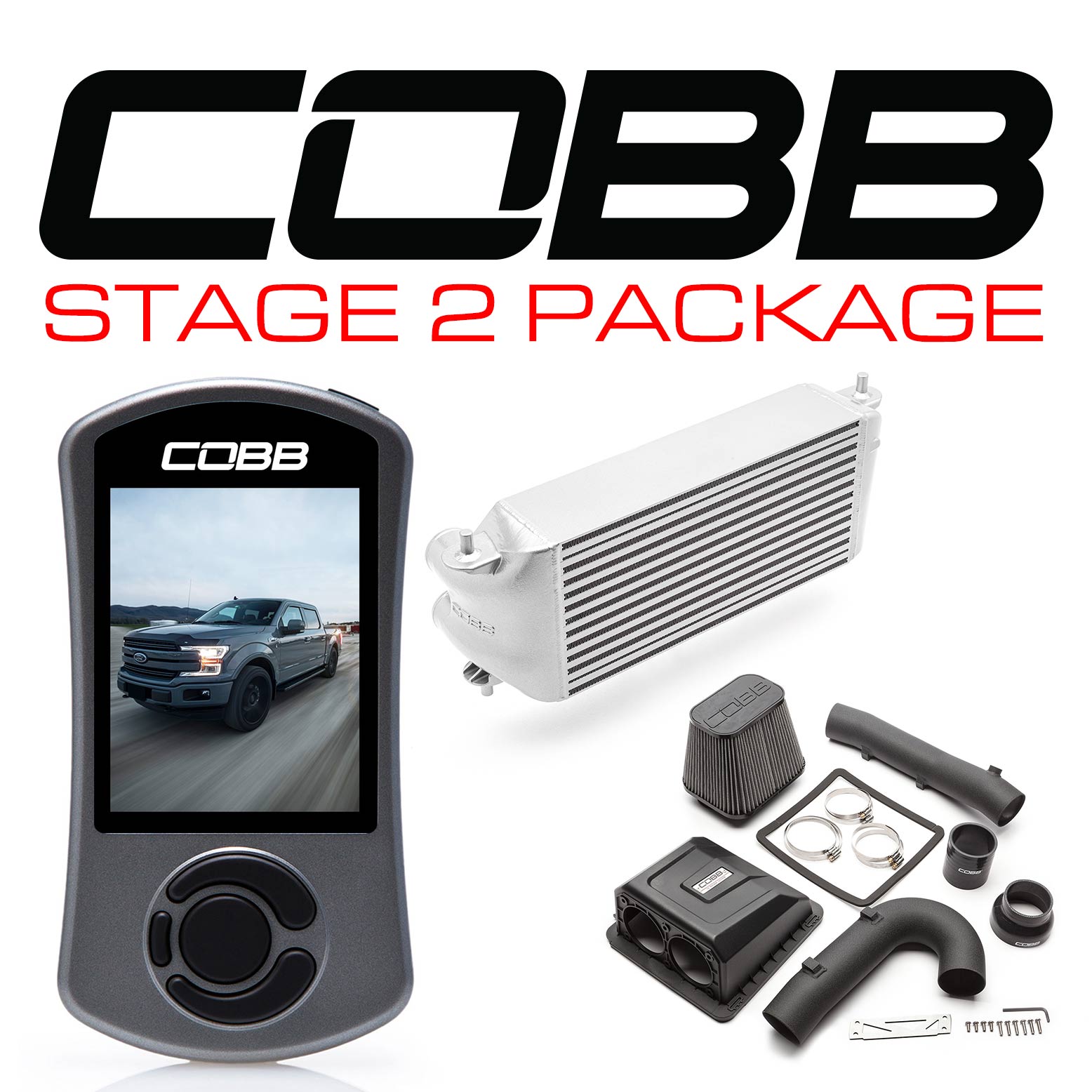 COBB FOR0060S20SL Пакет потужності Stage 2 Срібний для FORD F-150 Ecoboost 3.5L 2017-2019 Photo-1 