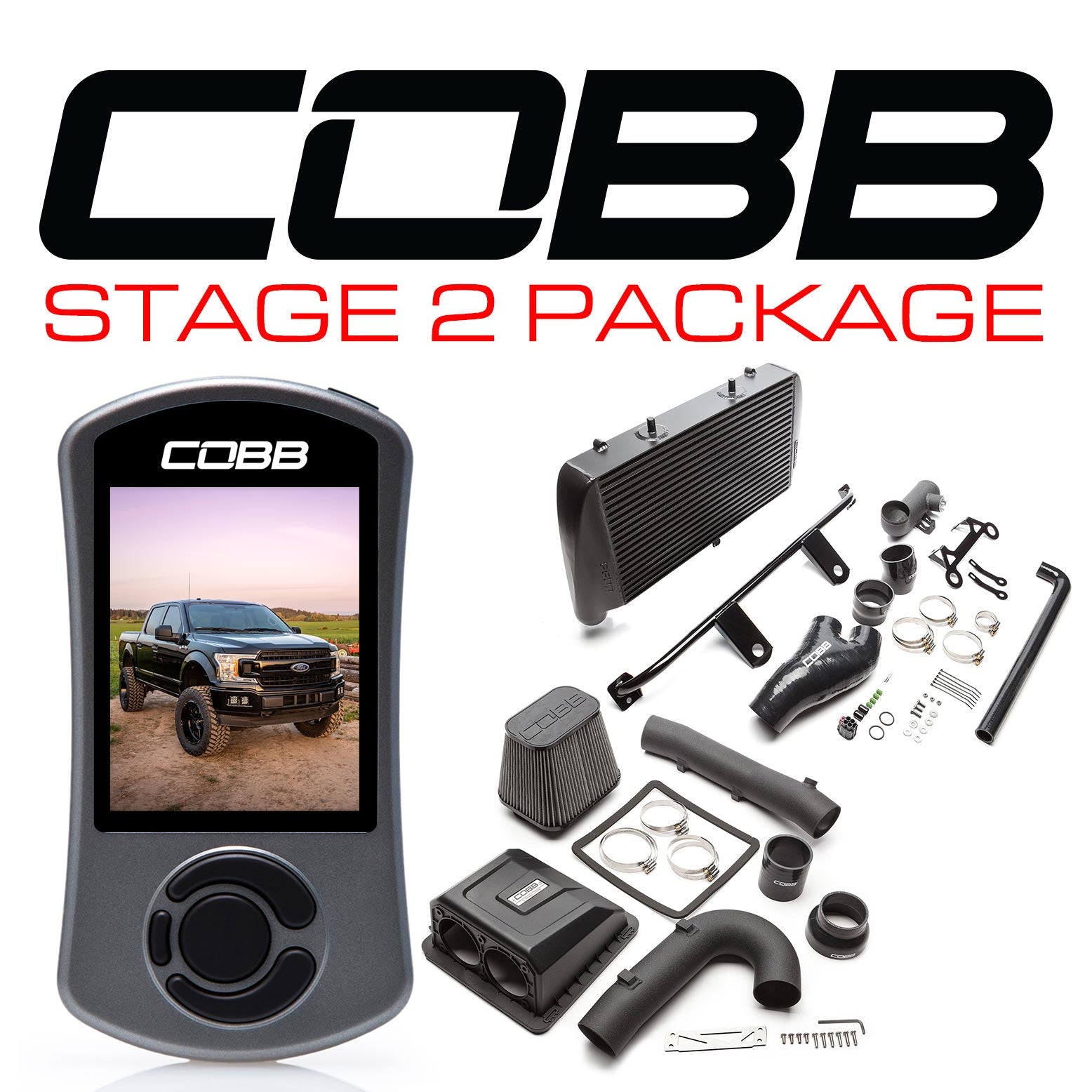 COBB FOR0070020BK Пакет потужності Stage 2 Чорний для FORD F-150 Ecoboost 3.5L 2020 Photo-0 