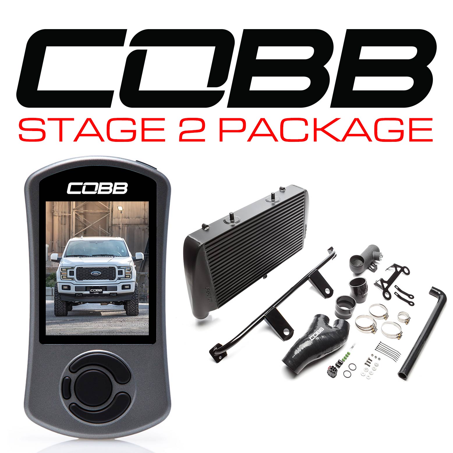 COBB FOR0080020BK-NI Пакет потужності Stage 2 Чорний для FORD F-150 2.7L 2018-2020 Photo-1 