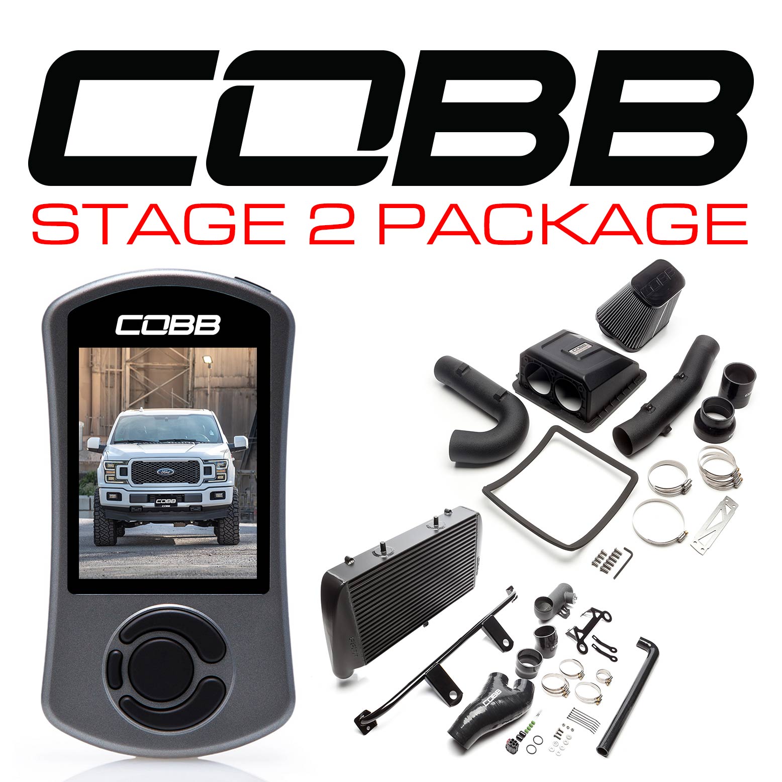 COBB FOR0080020BK Пакет потужності Stage 2 Чорний для FORD F-150 2.7L 2018-2020 Photo-1 