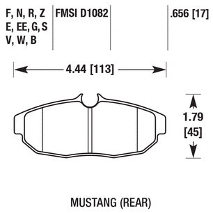 HAWK HB485B.656 Гальмівні колодки HPS 5.0 задні для FORD Mustang GT 2005-2010 Photo-2 