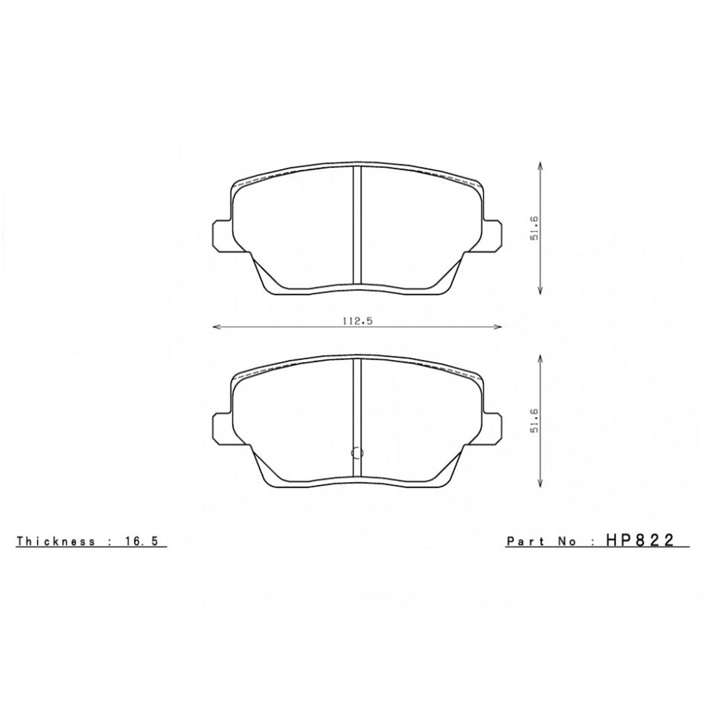 ENDLESS HP822ME20 Задні гальмівні колодки для HYUNDAI I30N Performance Photo-2 