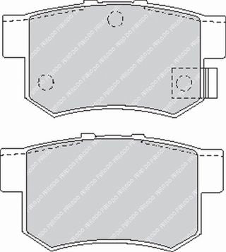 FERODO FCP956R Ds3000 Колодки зад для HONDA Civic Type-R 2001-2007 / S2000 / ACCORD/INTEGRA Type-R Photo-0 