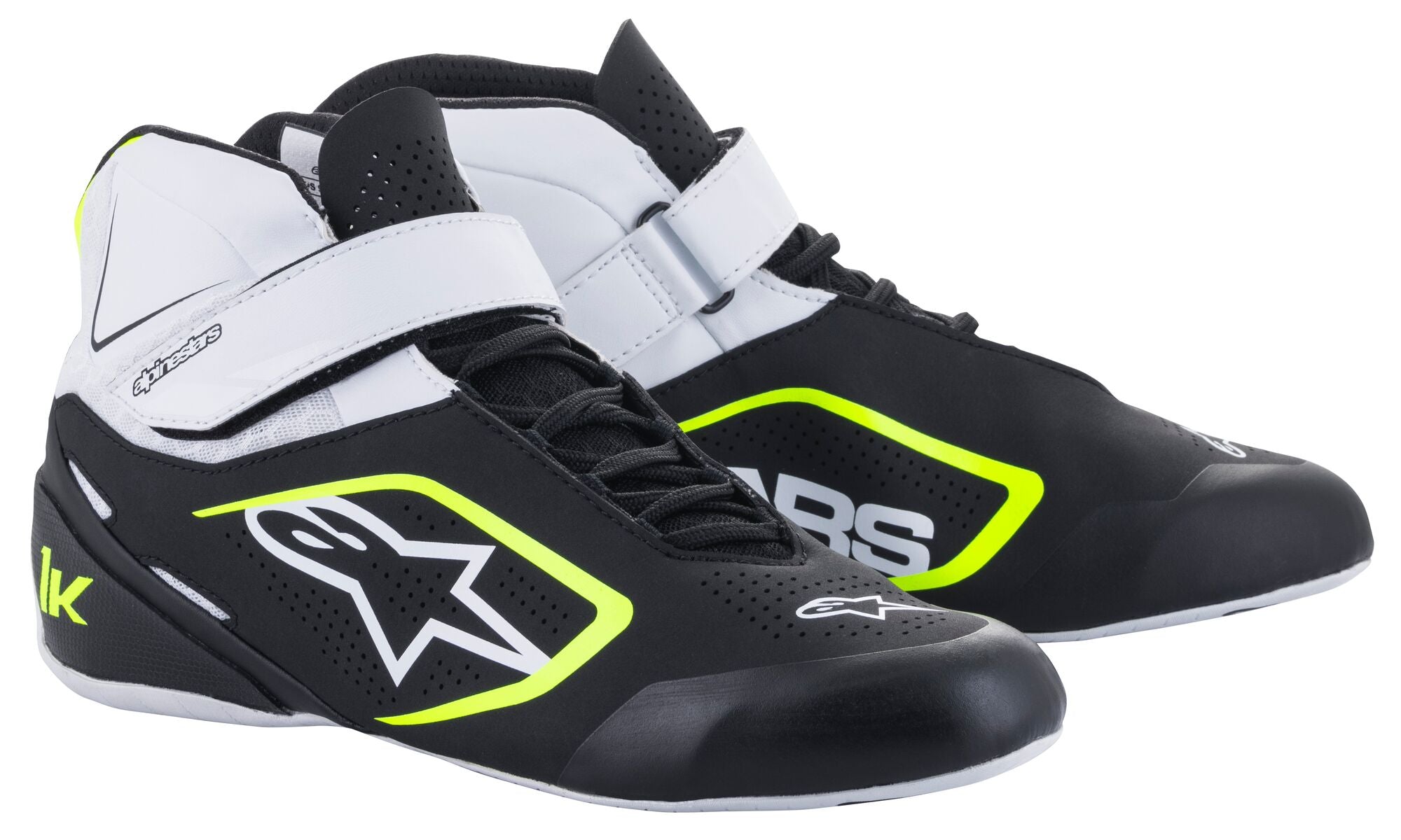 ALPINESTARS 2712022_125_10,5 черевики для картингу TECH - 1 K V2, чорний / білий / жовтий, Розмір 43,5 Photo-0 