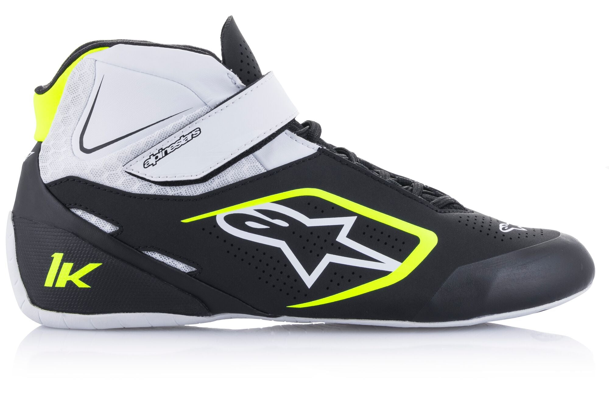 ALPINESTARS 2712022_125_3,5 черевики для картингу TECH - 1 K V2, чорний / білий / жовтий, Розмір 35 Photo-3 