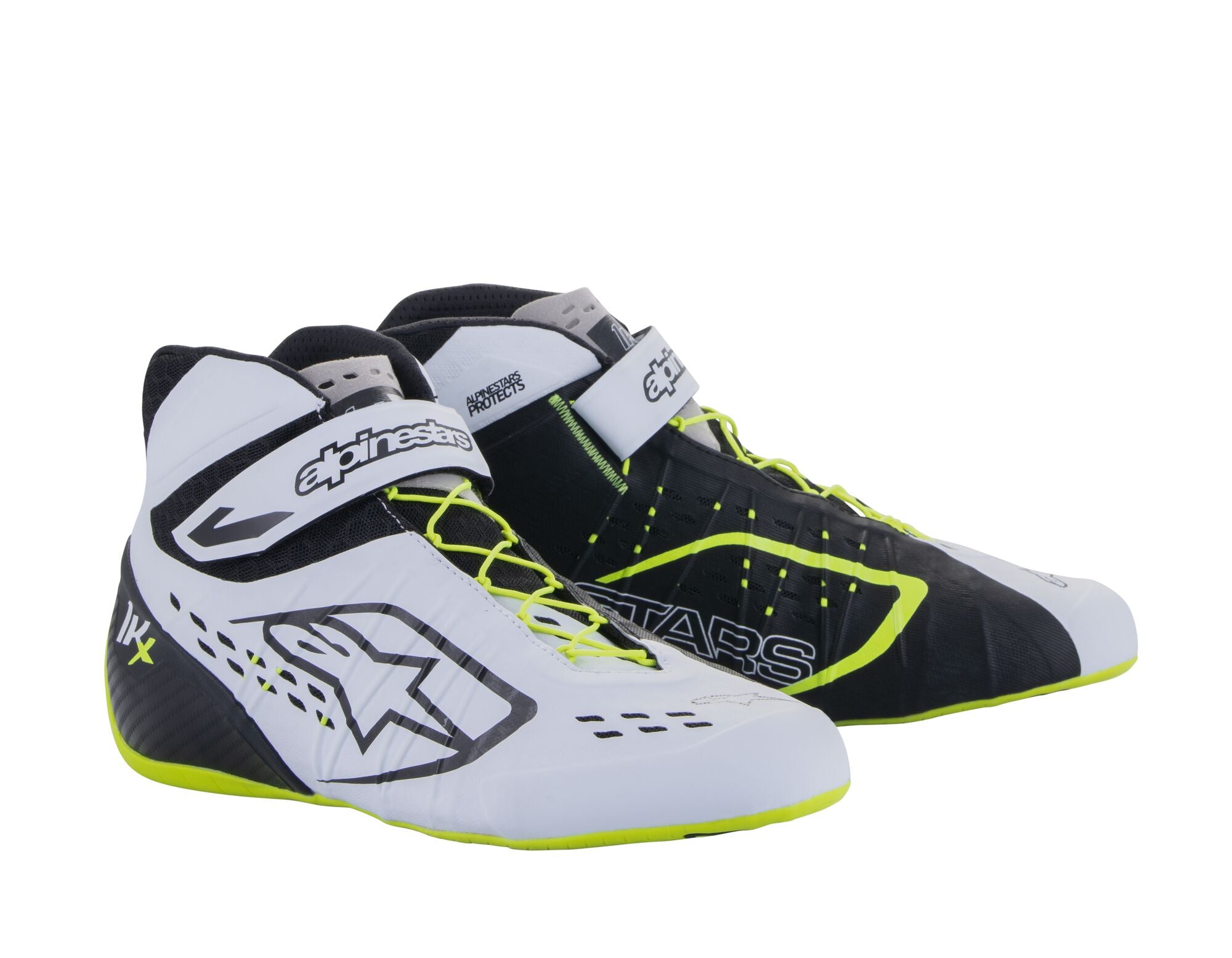 ALPINESTARS 2712123_125_10,5 Взуття для картингу TECH-1 KX V2, чорний/білий/жовтий флуо, Розмір 43,5 Photo-0 