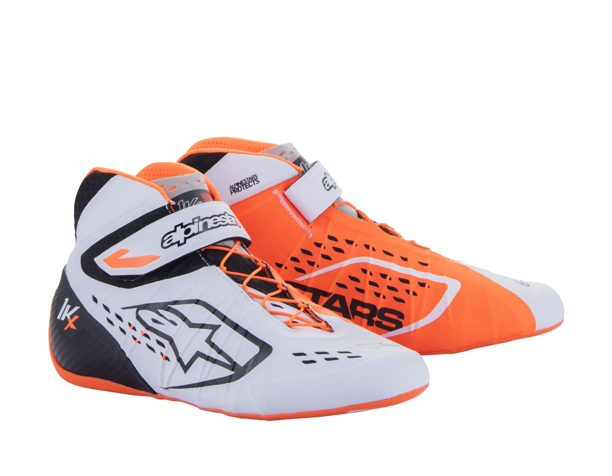 ALPINESTARS 2712123_2041_8,5 Взуття для картингу TECH-1 KX V2, білий/помаранчевий флуо/чорний, Розмір 41 Photo-0 