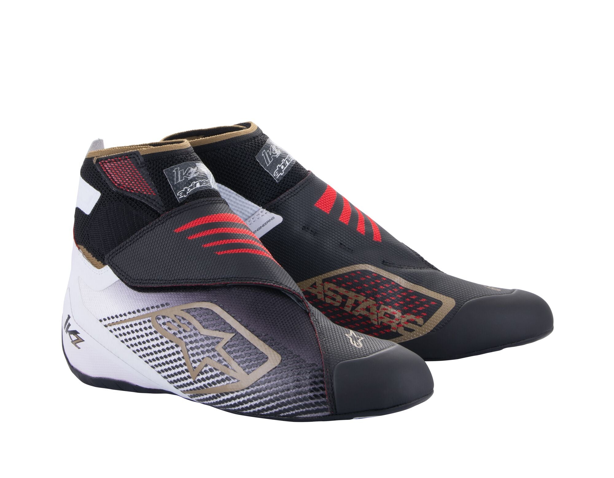 ALPINESTARS 2713023_1059_4,5 Взуття для картингу TECH-1 KZ V2, чорне/біле/золоте, Розмір 36 Photo-0 