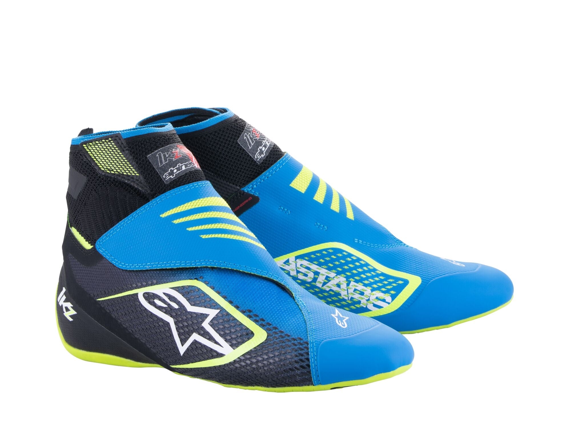 ALPINESTARS 2713023_1795_2,5 Взуття для картингу TECH-1 KZ V2, чорне/емаль синє/жовте флуо, Розмір 34 Photo-0 