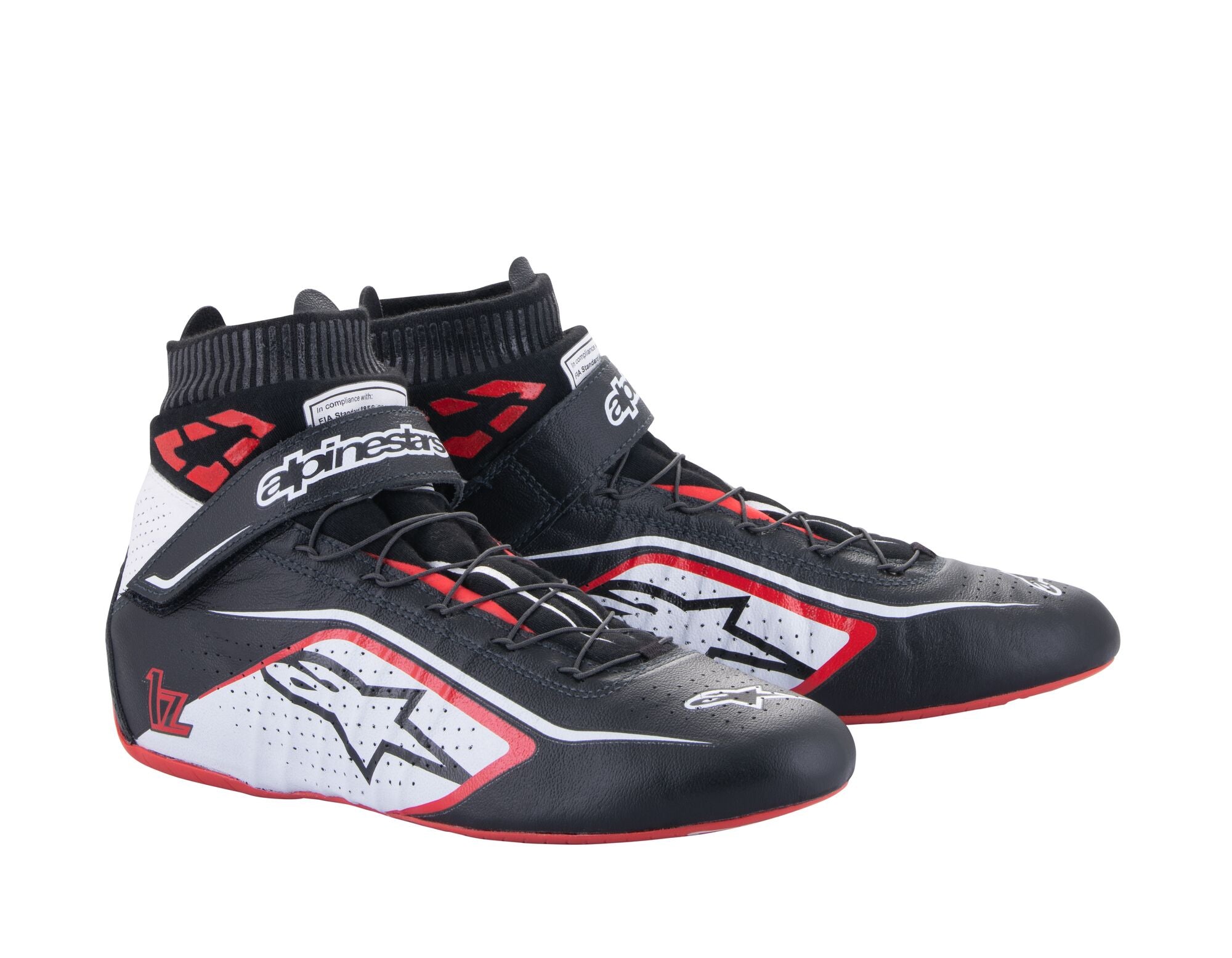 ALPINESTARS 2715020_132_6 Кросівки TECH 1Z v2 Racing, FIA 8856-2018, чорний/червоний/білий, Розмір 38 Photo-1 