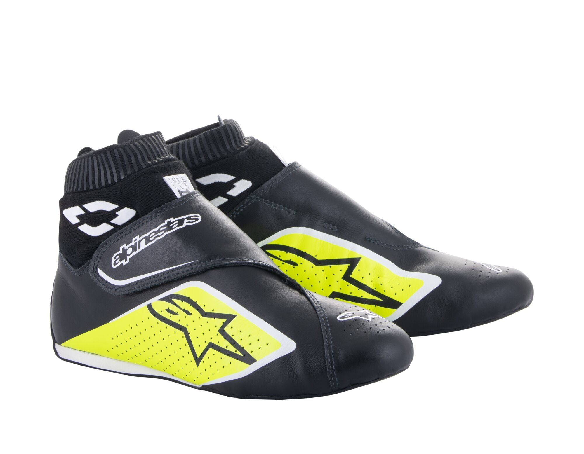 ALPINESTARS 2716022_158_9 Кросівки SUPERMONO V2 Racing, FIA 8856-2018, чорний/жовтий флуо/білий, Розмір 42 Photo-1 