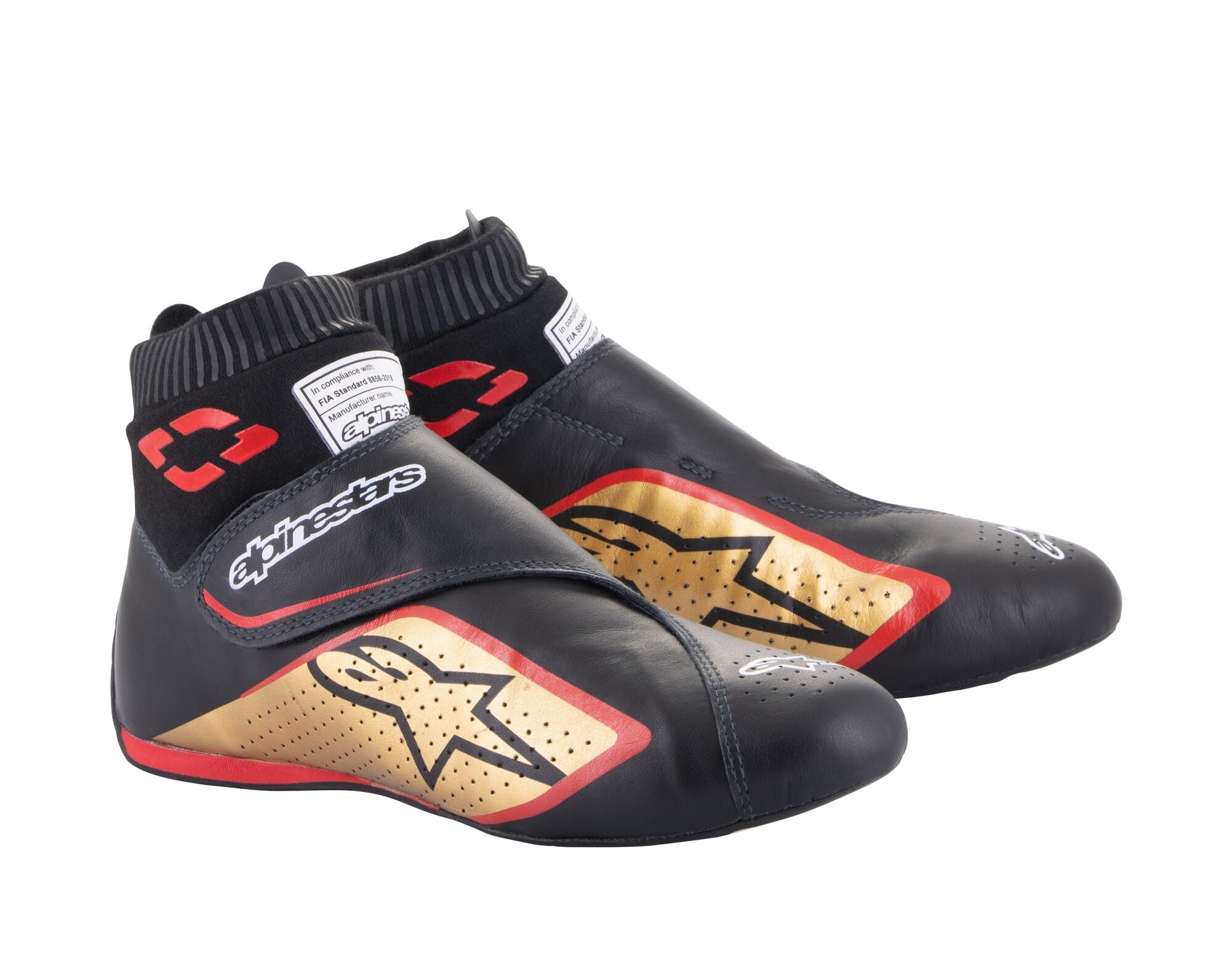 ALPINESTARS 2716022_1593_12 Кросівки SUPERMONO V2 Racing, FIA 8856-2018, чорний/золотий/червоний, Розмір 45,5 Photo-1 