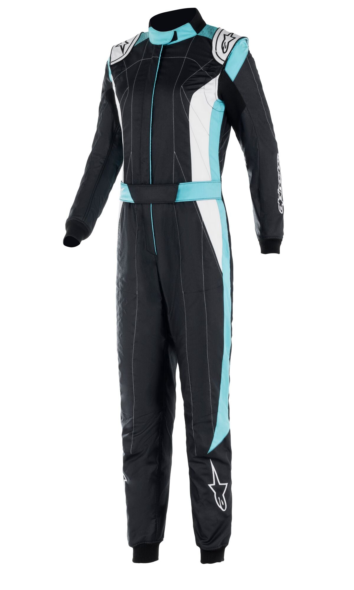 ALPINESTARS 3360022_1721_48 комбінезон для автоспорту жіночий STELLA V2, FIA 8856-2018, Чорний / Бірюзовий / Білий, Розмір 48 Photo-0 