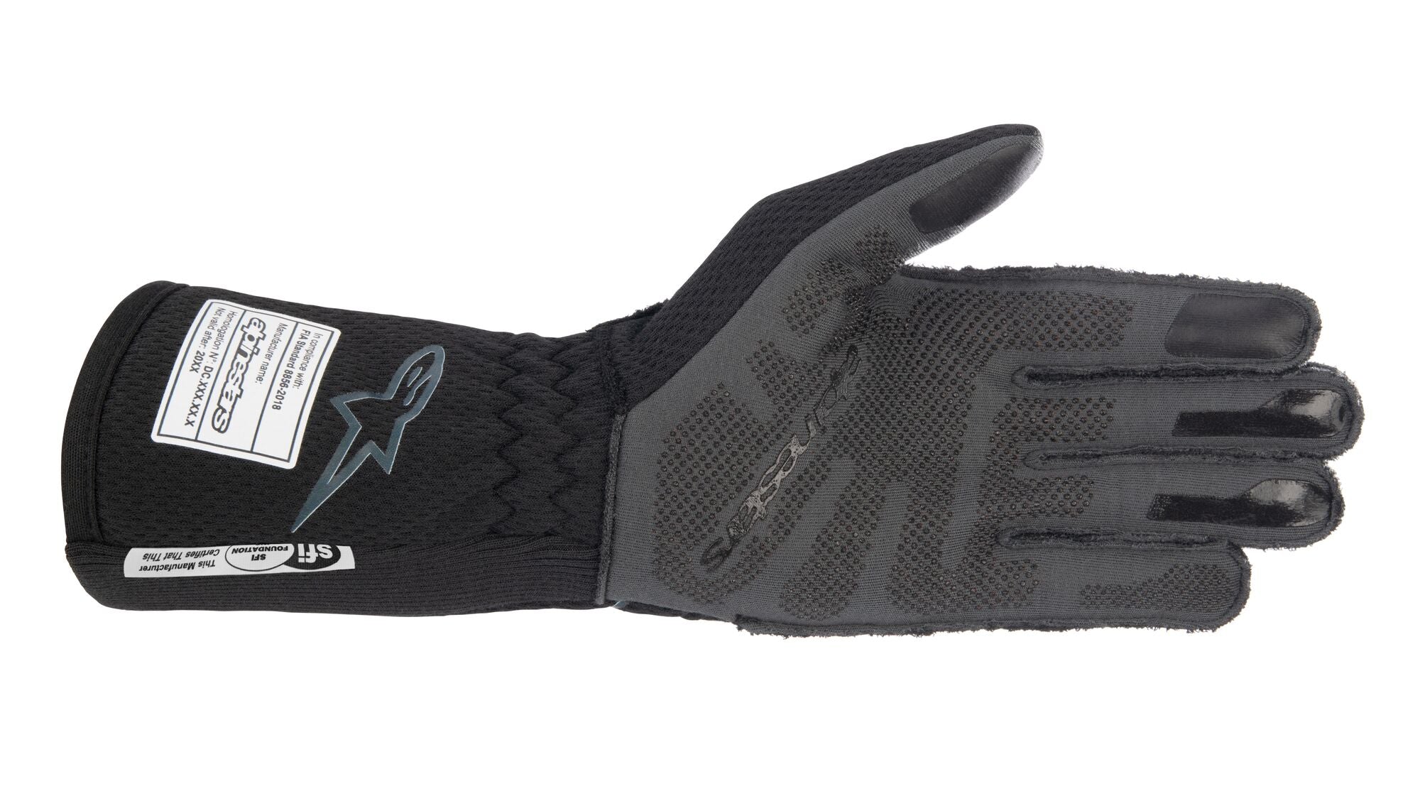 ALPINESTARS 3550123_104_XXL Гоночні рукавички TECH 1-ZX v3, FIA 8856-2018, чорний/антрацит, Розмір 2XL Photo-2 