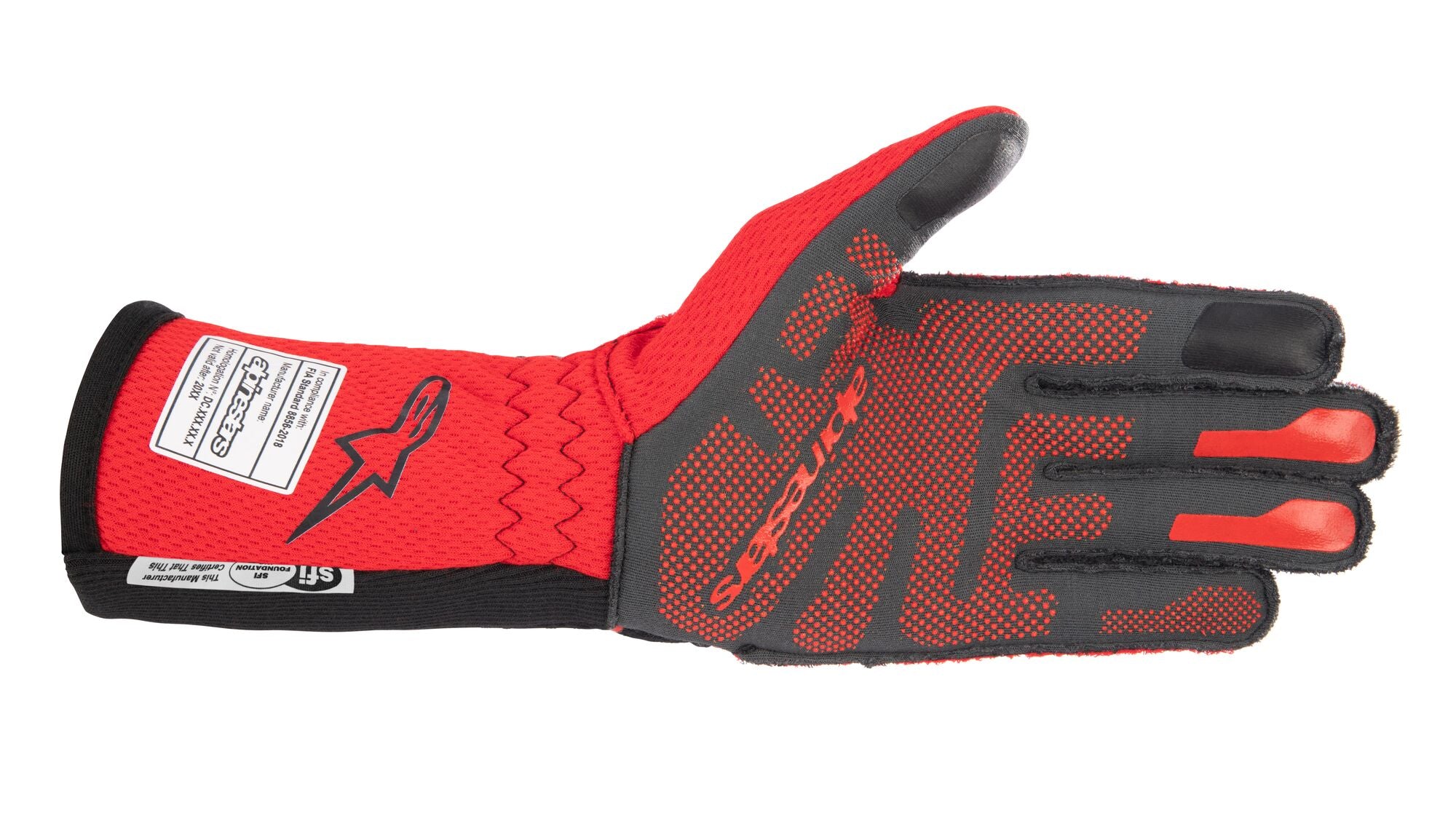 ALPINESTARS 3550123_13_L Гоночні рукавички TECH 1-ZX v3 FIA 8856-2018, чорний/червоний, Розмір L Photo-2 