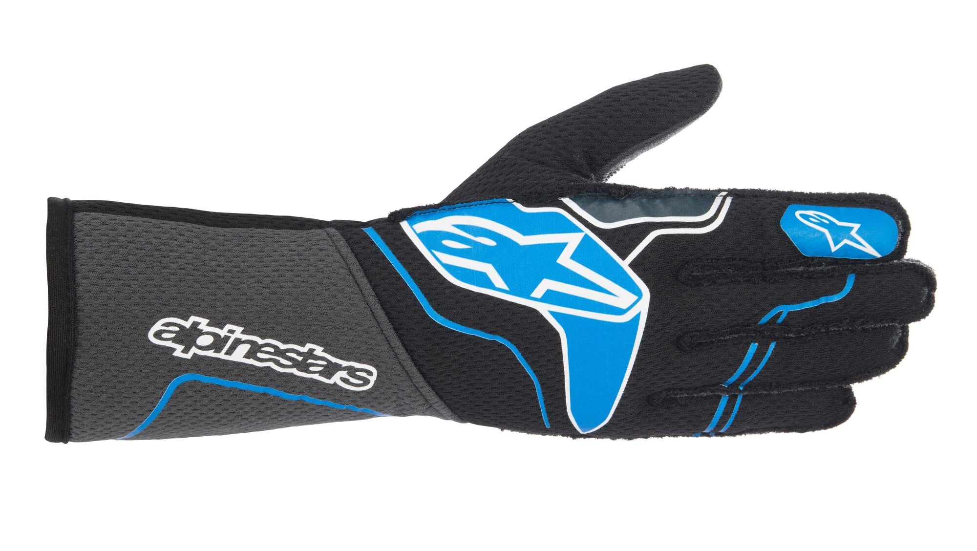 ALPINESTARS 3550123_17_M Гоночні рукавички TECH 1-ZX v3, FIA 8856-2018, чорні/сині, Розмір M Photo-1 