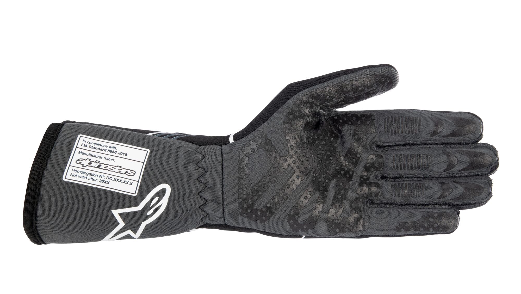 ALPINESTARS 3551023_1169_XXL Гоночні рукавички TECH 1-RACE v3, FIA 8856-2018, чорний/ сірий, Розмір 2XL Photo-2 