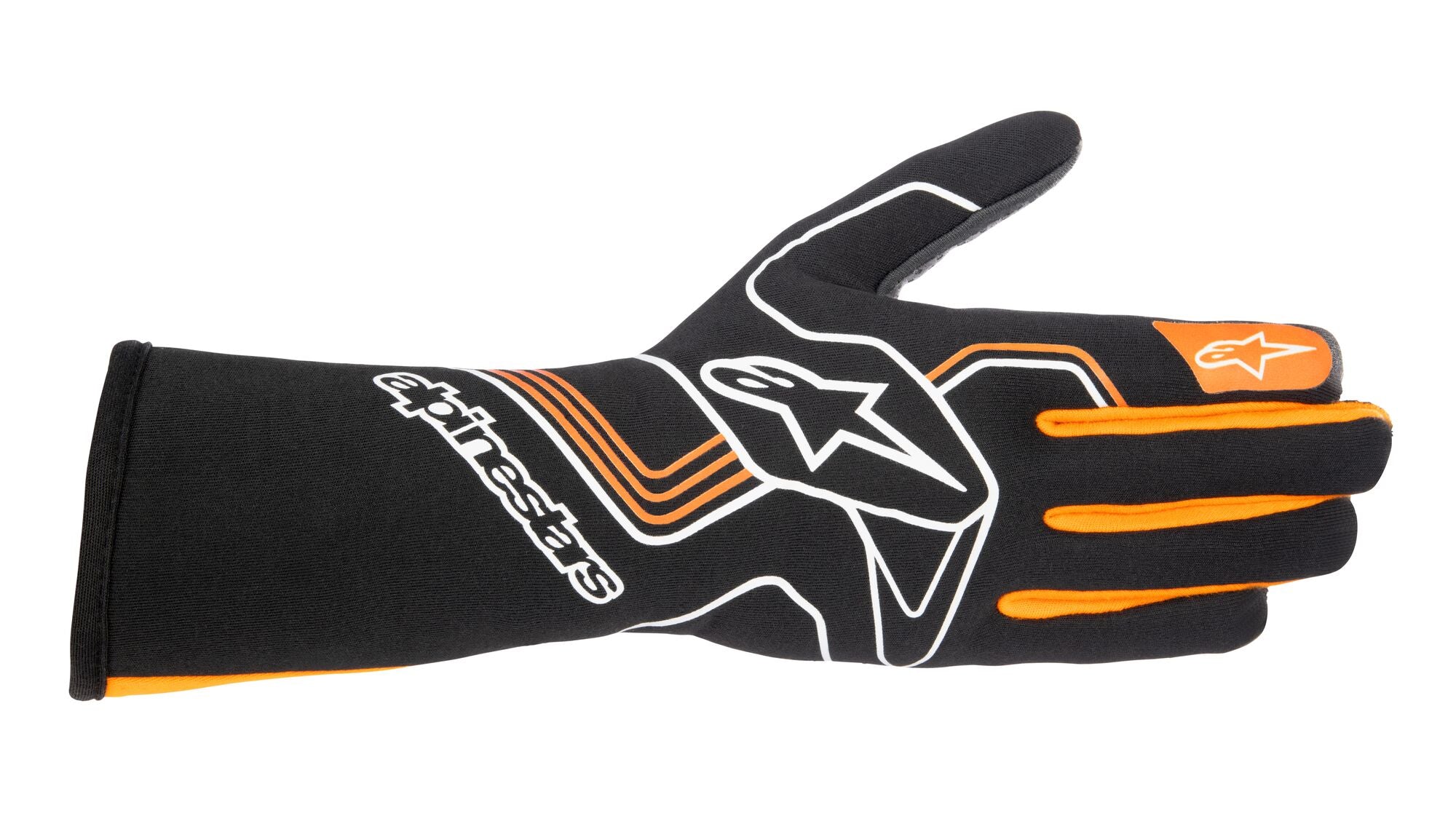 ALPINESTARS 3551023_156_XXL Гоночні рукавички TECH 1-RACE v3, FIA 8856-2018, чорний/помаранчевий флуо, Розмір 2XL Photo-1 